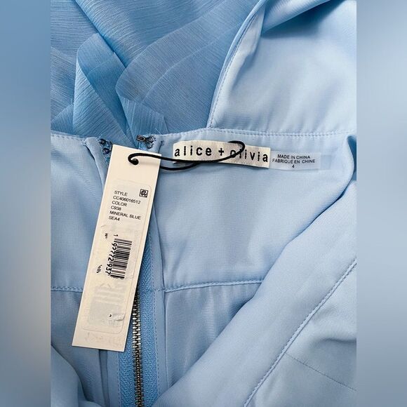 Alice + Olivia Asymmetric Ruffled Maxi Dress size 4 - Picture 13 of 14